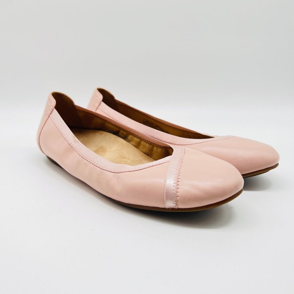 Vionic Ballet Flats Womens 8 Pink Caroll Leather Slip On Comfort Shoes - Picture 2 of 14